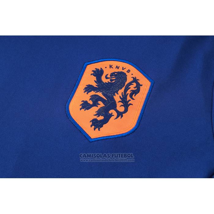 Fato de Treino Holanda Manga Curta 2024-2025 Azul - Calcas Curta